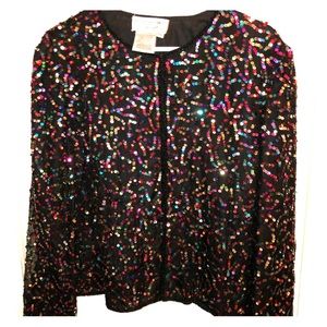 Women’s Evening Sequin Top/Coat Size XL